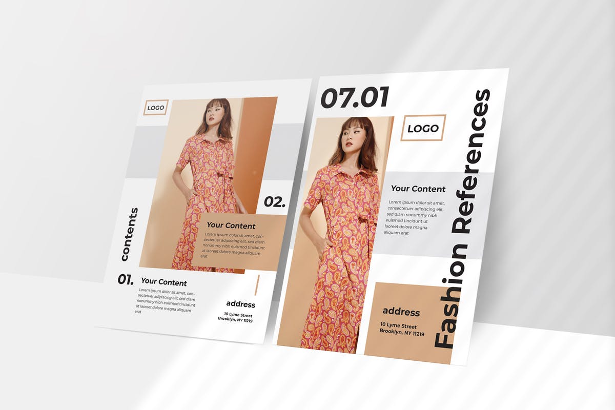 服装销售促销活动传单设计 Minimal Fashion Flyer 05