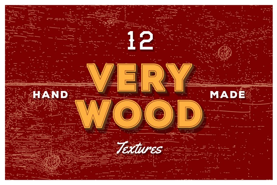 12款手工打造木纹肌理素材 12 Very Wood Vector Textures