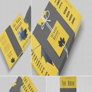 可定制精装图书硬封设计样机模板 Customizable Hard Cover Book Mockups