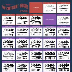 漫画手绘设计必备ps笔刷the Cartoonist Brushes 一流设计网