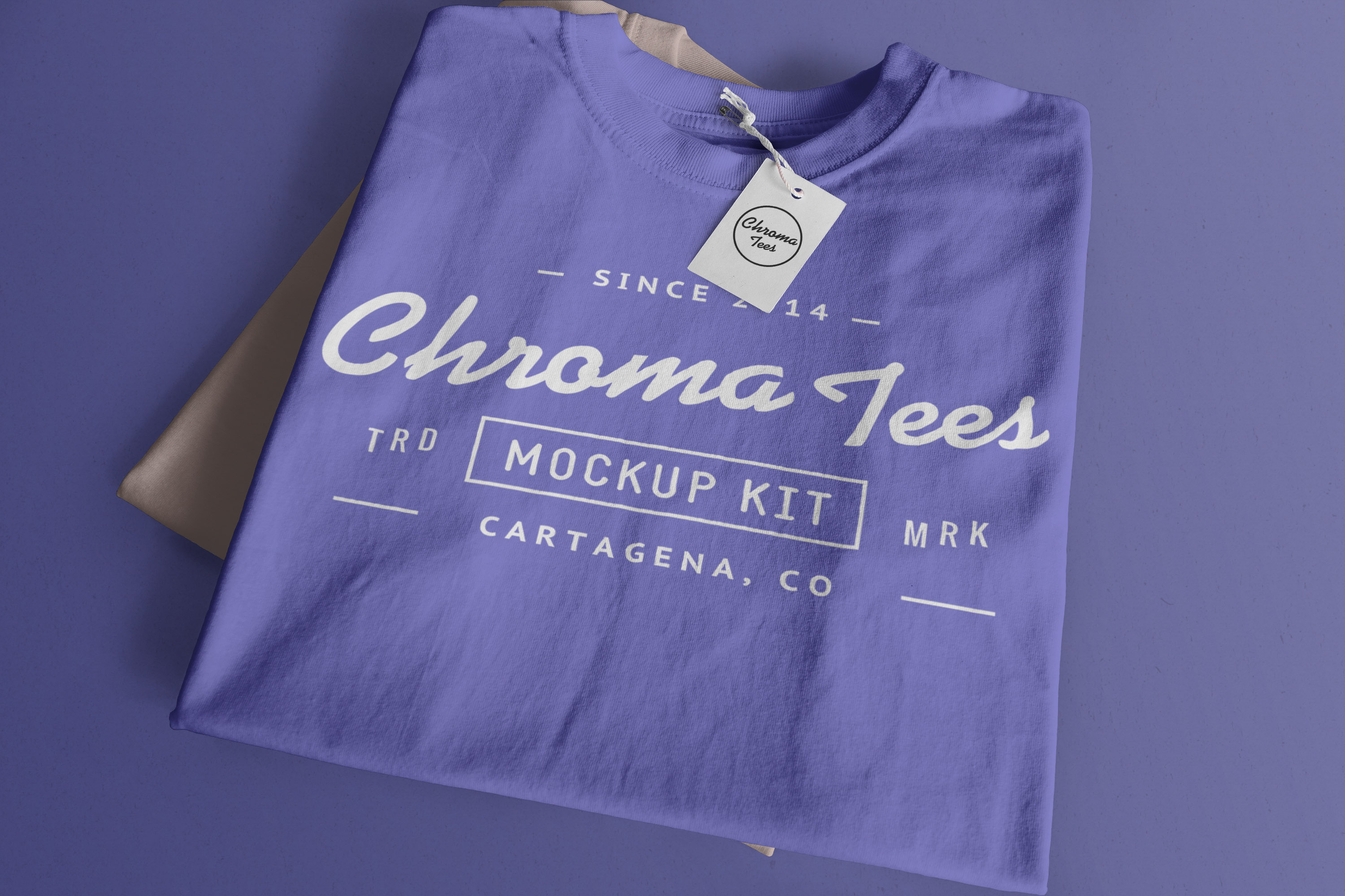 T恤印花设计折叠效果样机01 Folded T-Shirts Mockup 01