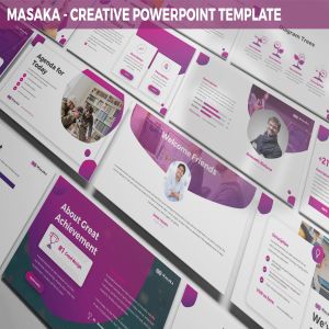 创意设计服务公司业务介绍PPT幻灯片模板 Masaka – Creative Powerpoint Template