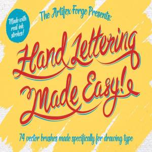 手写字母AI笔刷 Hand Lettering Brushes