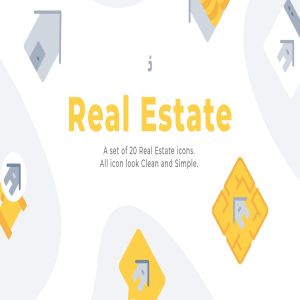 20枚房地产销售主题扁平化图标