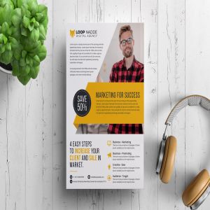 企业业务合作宣传海报设计PSD模板 Corporate Flyer