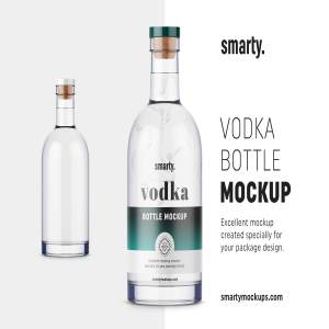 伏特加酒瓶样机Mockups