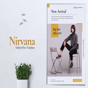 时尚服饰品牌故事海报设计模板 NIRVANA Fashion Store Flyer