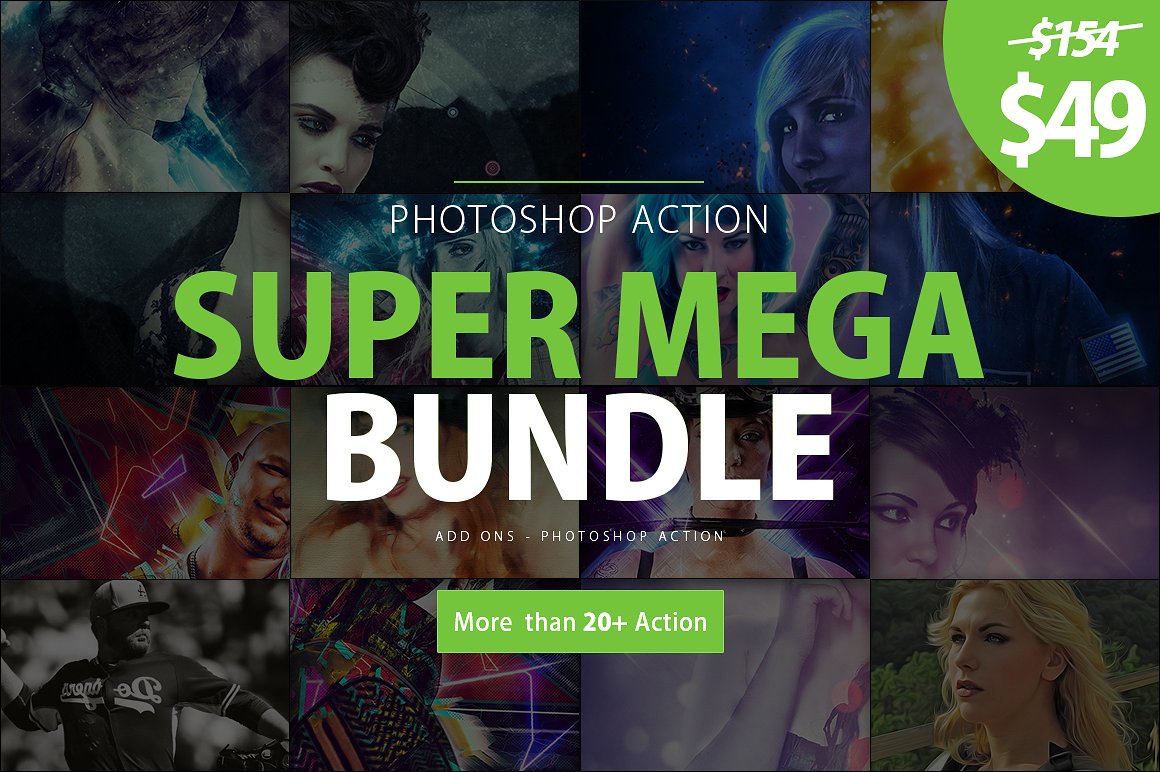 22款酷炫效果的PS动作合辑下载[atn,abr]