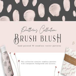 纯手绘腮红笔刷纹理 Brush Blush Patterns Pro
