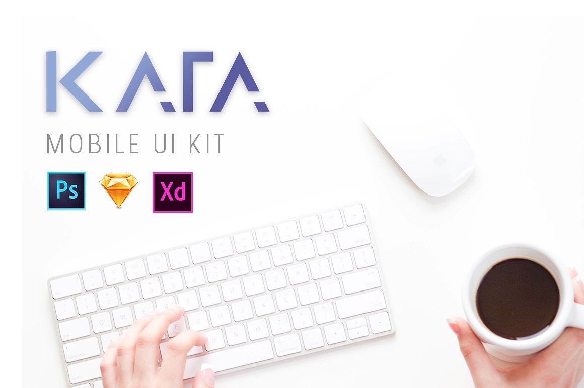 手机网站&应用设计宝典 Kata Mobile UI KIT（XD, PS&Sketch）
