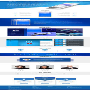 APP着陆页/介绍网页PSD模板 App Landing Page Design Template