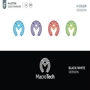 现代高科技时钟图形logo模板 Macro Tech Logo插图4