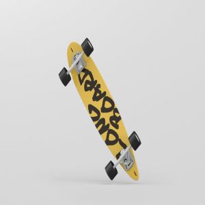 长滑板手绘图案设计样机模板 Skateboard Longboard Mockup插图9