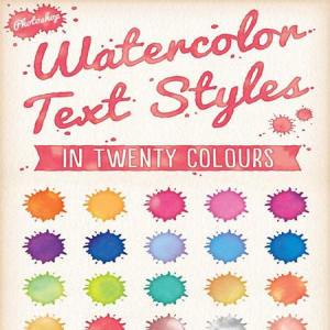 逼真的水彩PHOTOSHOP图层样式下载[PSD]