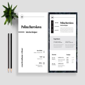 极简主义设计风格个人职位应聘简历模板V13 Clean Resume CV 13