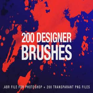 数码设计师利器-200款图形纹理PS笔刷 200 Designer Brushes for Photoshop