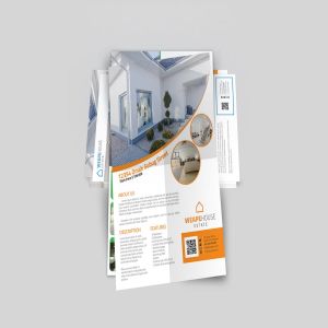 极简主义设计风格房地产介绍海报设计模板 Minimalist Real Estate Flyer