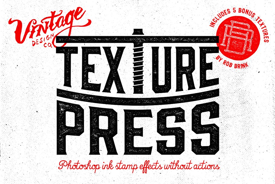 墨印墨水印章效果图层样式 TexturePress – Ink Stamp Effects