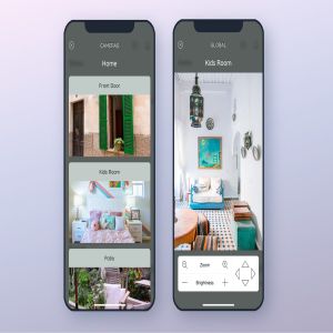 智能家居APP应用摄像头控制界面UI模板 Camera Smarthome Mobile UI – FP