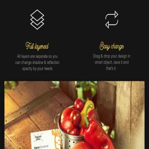 有机天然食物品牌样机模板 Organic Food Photo Mockup / Vegetables插图2