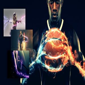 闪电雷电特效图片处理PS动作 Tesla Photoshop Action CS4+