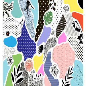 拼贴混合时尚的图形纹理 Collage it!