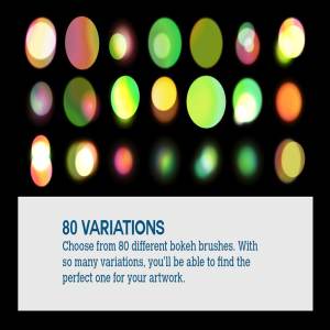 80款高清散景效果PS笔刷 Boke-Aji – 80 Large Bokeh Brushes