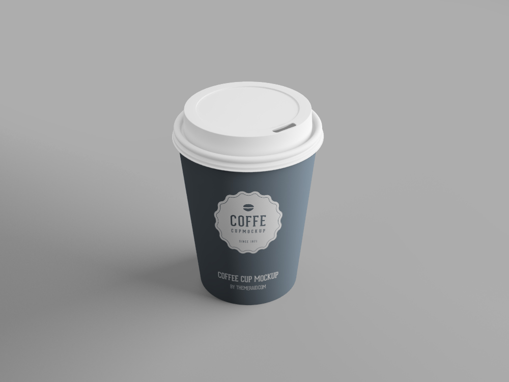 咖啡纸杯/一次性纸杯设计PSD样机模板 Free Disposable Psd Cup Mockup