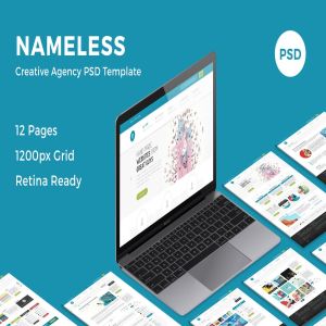 初创公司/创意机构官网设计PSD网站模板 Nameless – Creative Agency PSD Template