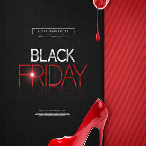双11/黑五海淘购物活动高跟鞋广告海报psd模板