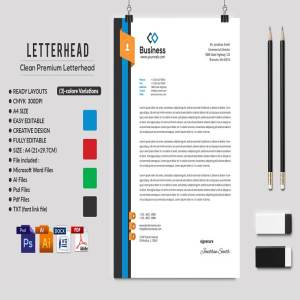 10款企业品牌信笺模板 Letterhead Bundle插图11
