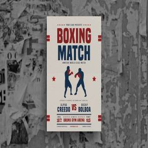 拳击比赛竞技活动海报宣传设计模板 Boxing Match Flyer