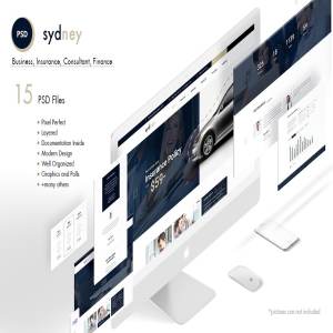 金融咨询类企业网站 PSD 模板 Sydney- Premium Finance Business PSD