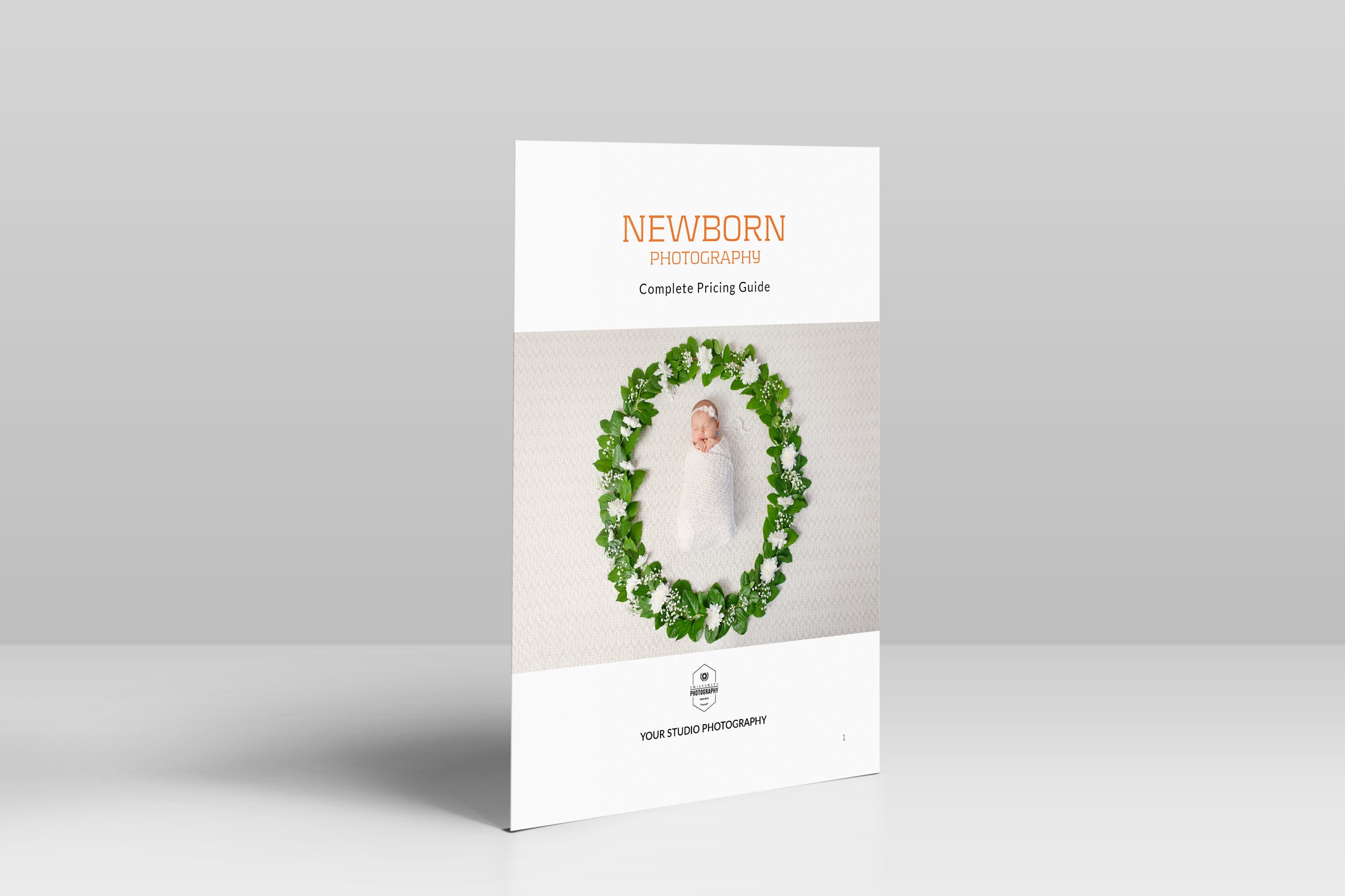 初生婴儿新生婴儿艺术摄影写真报价单设计模板 Newborn Photography Pricing Guide