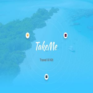 旅游门户网站UI界面设计套件 Take Me UI Kit