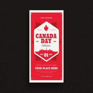 加拿大日节日活动海报传单设计模板 Canada Day Flyer