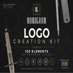商标Logo设计素材工具包 Logo Creation Kit – Monogram Edition