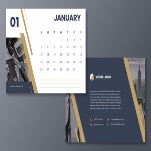 2020年企业定制活页日历设计模板 Corporate Calendar 2020插图4
