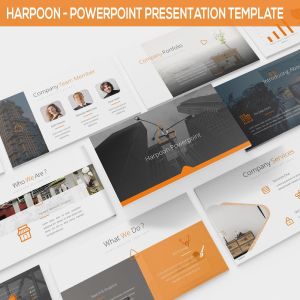 技术/创意/财务主题PPT幻灯片设计模板 Harpoon – Powerpoint Presentation Template