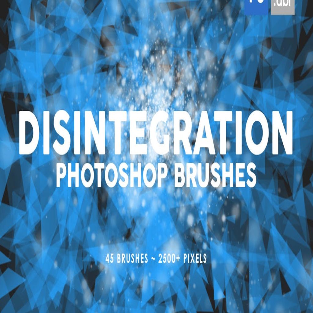 45个高分辨率分解抽象纹理艺术效果PS笔刷 45 Disintegration Photoshop Brushes插图