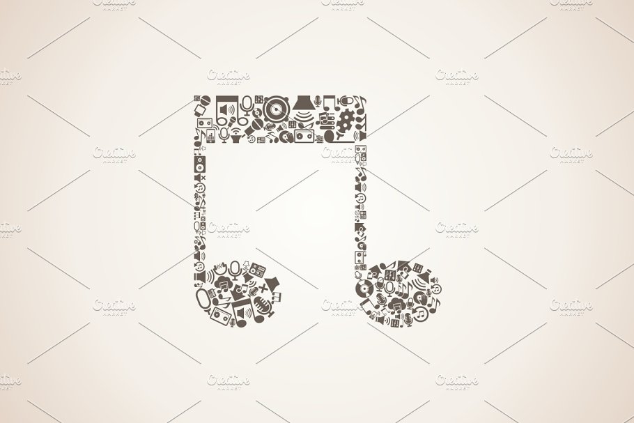 音乐元素组合音乐插图集 Compound music