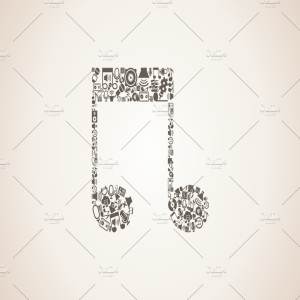 音乐元素组合音乐插图集 Compound music