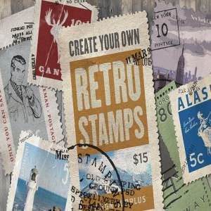 复古邮票印章效果图层样式PSD分层模板 Old Stamping Ground – Smart PSD