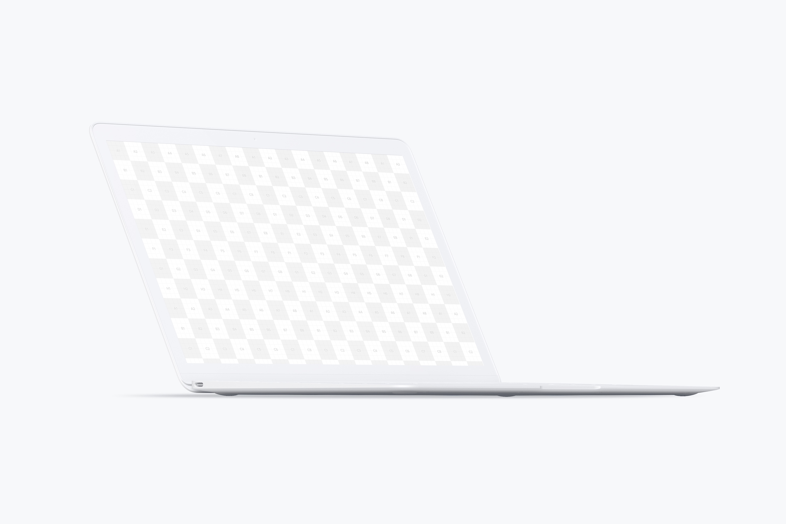 MacBook高端笔记本屏幕演示左前视图样机 Clay MacBook Mockup, Front Left View