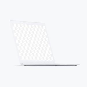 MacBook高端笔记本屏幕演示左前视图样机 Clay MacBook Mockup, Front Left View