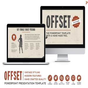 创意复古打印风格PPT演示模板 Offset Powerpoint Template