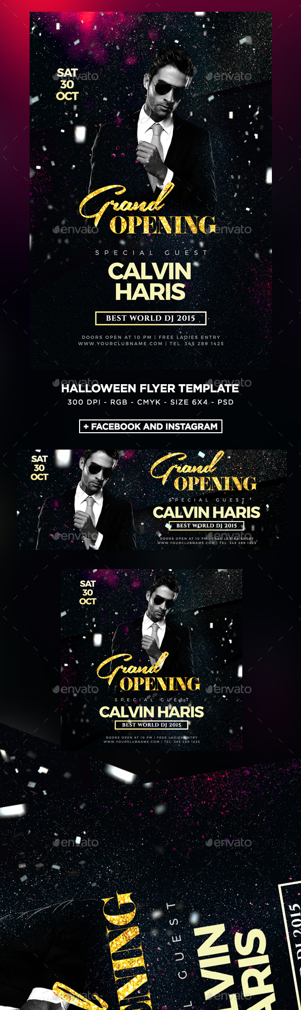 DJ夜店聚会传单海报模板 DJ Flyer [psd]