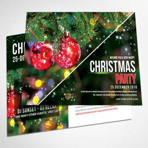 圣诞贺卡明信片模板设计 Christmas – Postcard Templates