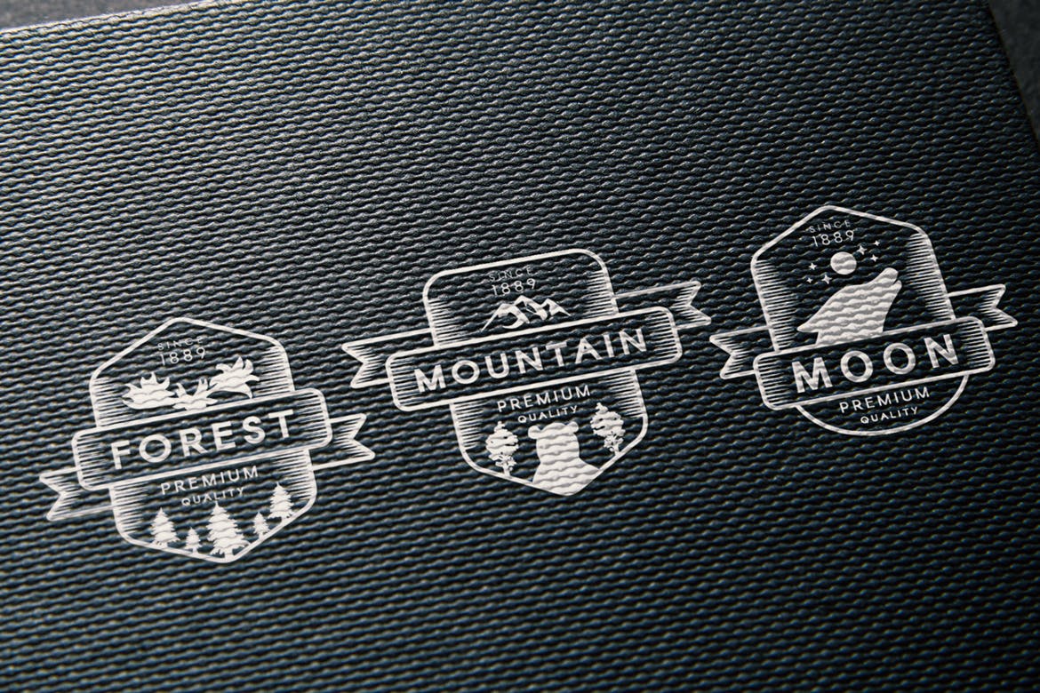 3款复古户外品牌徽章设计模板 3 Vintage Wild & Free Badges