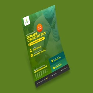 医学药物/生物科技主题学术会议宣传海报设计模板 Cannabis Conference Flyer